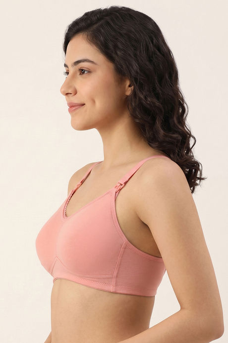 Zivame Double Layered Regular Wired 3/4th Coverage Natural Lift Nursing Bra - Powder Pink — image 3